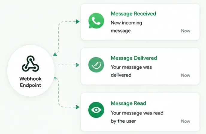 Real-time WhatsApp webhook event stream in the Chatbox AI developer settings