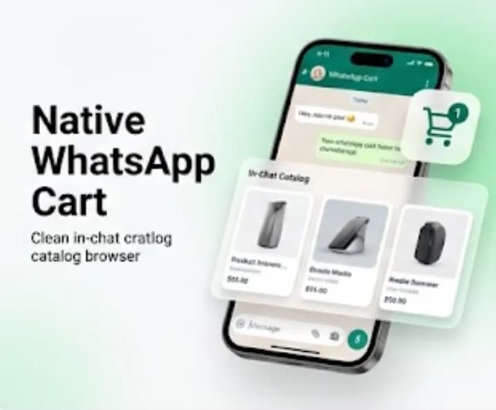 Native WhatsApp cart built from a Shopify product catalogue